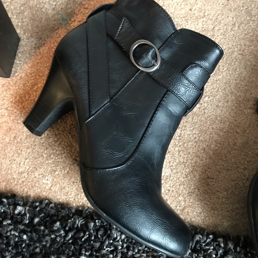 Black Buckle Bootie